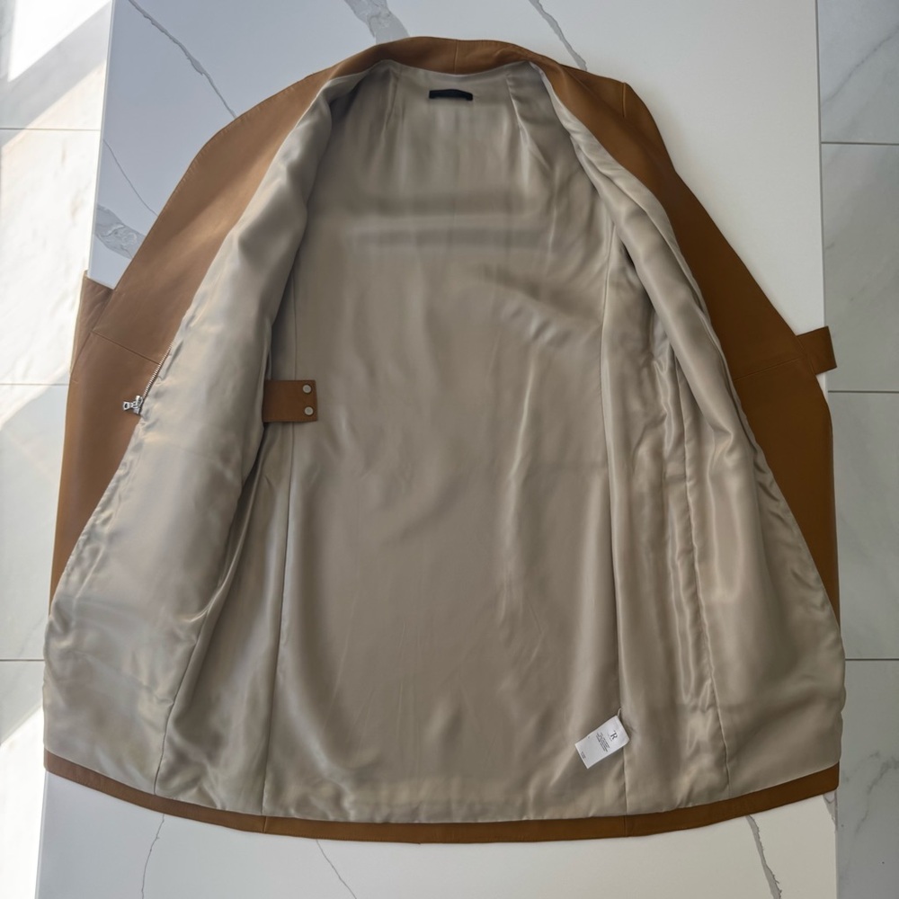 THE ROW LEATHER COAT - Picture 8 of 16